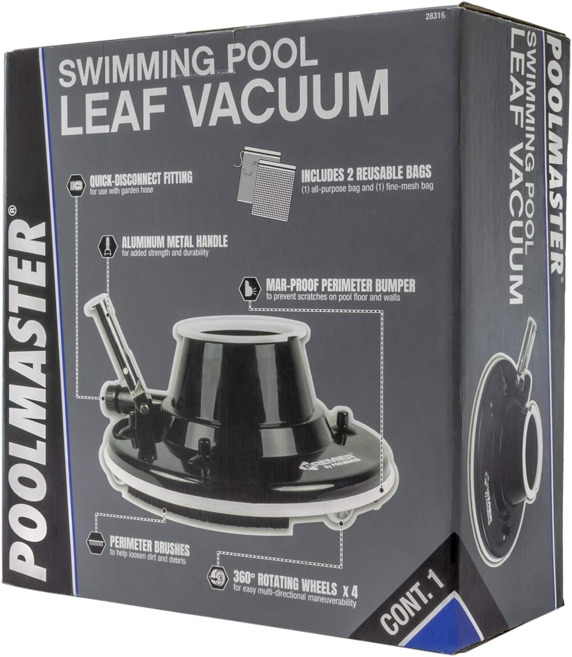 Poolmaster Swimming Pool Leaf Vacuum - Premier Collection for Efficient Debris Removal