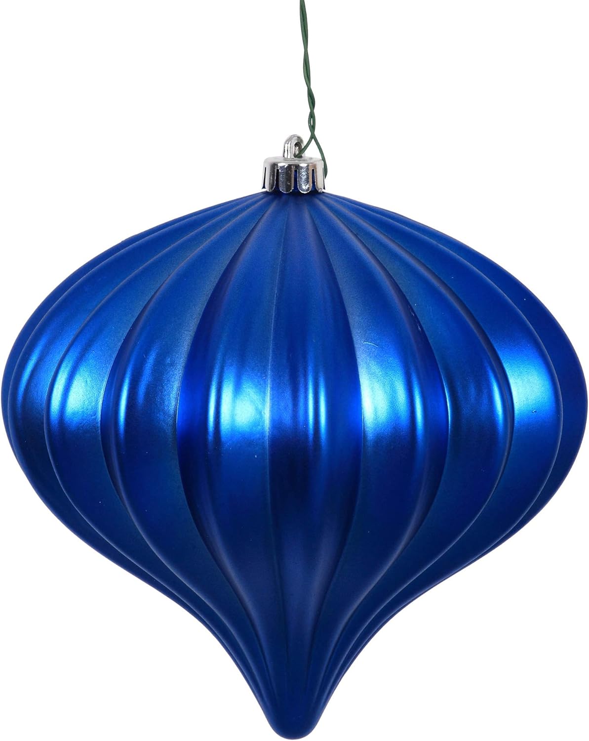 Burnished Orange Matte Onion Christmas Ornaments - UV Treated, Set of 3 by Vickerman