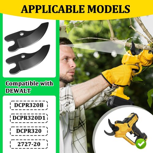 DEWALT Pruning Shear Blades - 2 Pack Replacement for 20V MAX Cordless Pruner DCPR320B/DCPR320D1