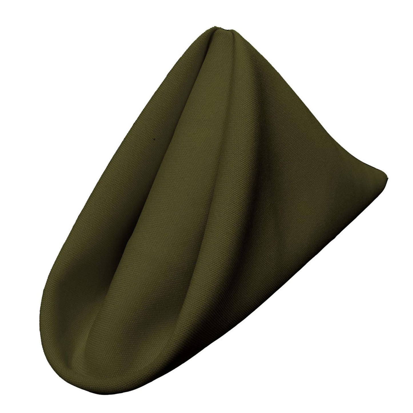 LA Linen 10-Pack Poly Poplin Napkin, Soft Cloth Napkins, Washable Reusable Napkins, Stain and Wrinkle Resistance Table Napkins for Dinner, Wedding, Parties, 18 by 18-Inch, Olive