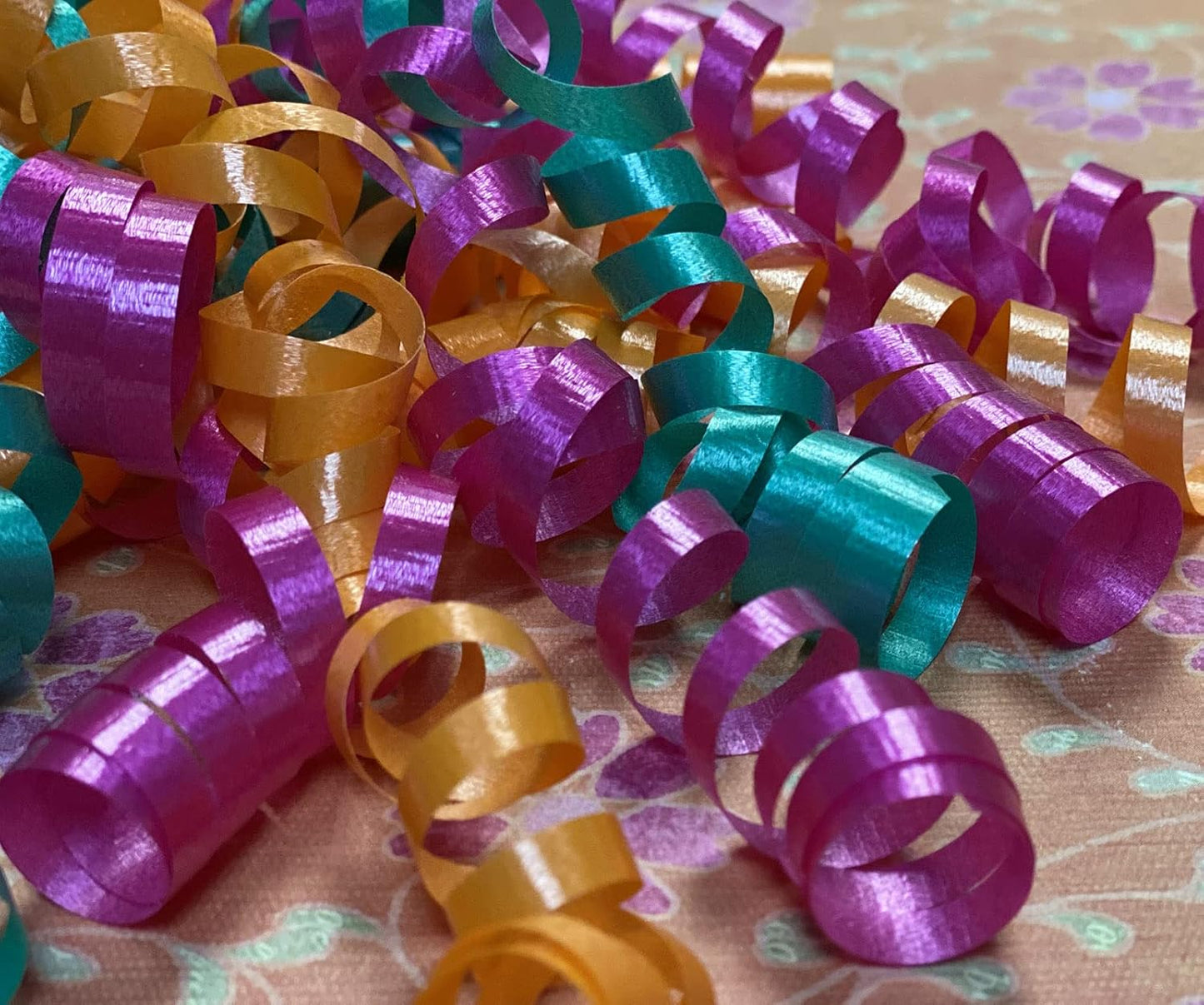 Crimped Curling Ribbon 3-Pack - Light Blue, Light Pink & Yellow - 3/16" x 500 YD for Gift Wrapping & Crafts