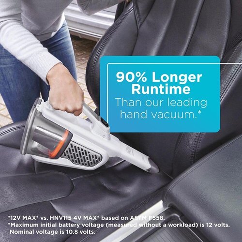 BLACK+DECKER Handheld Vacuum - Cordless, Portable Design with Powerful Suction & Extended Runtime | AdvancedClean+ (HHVK320J10)