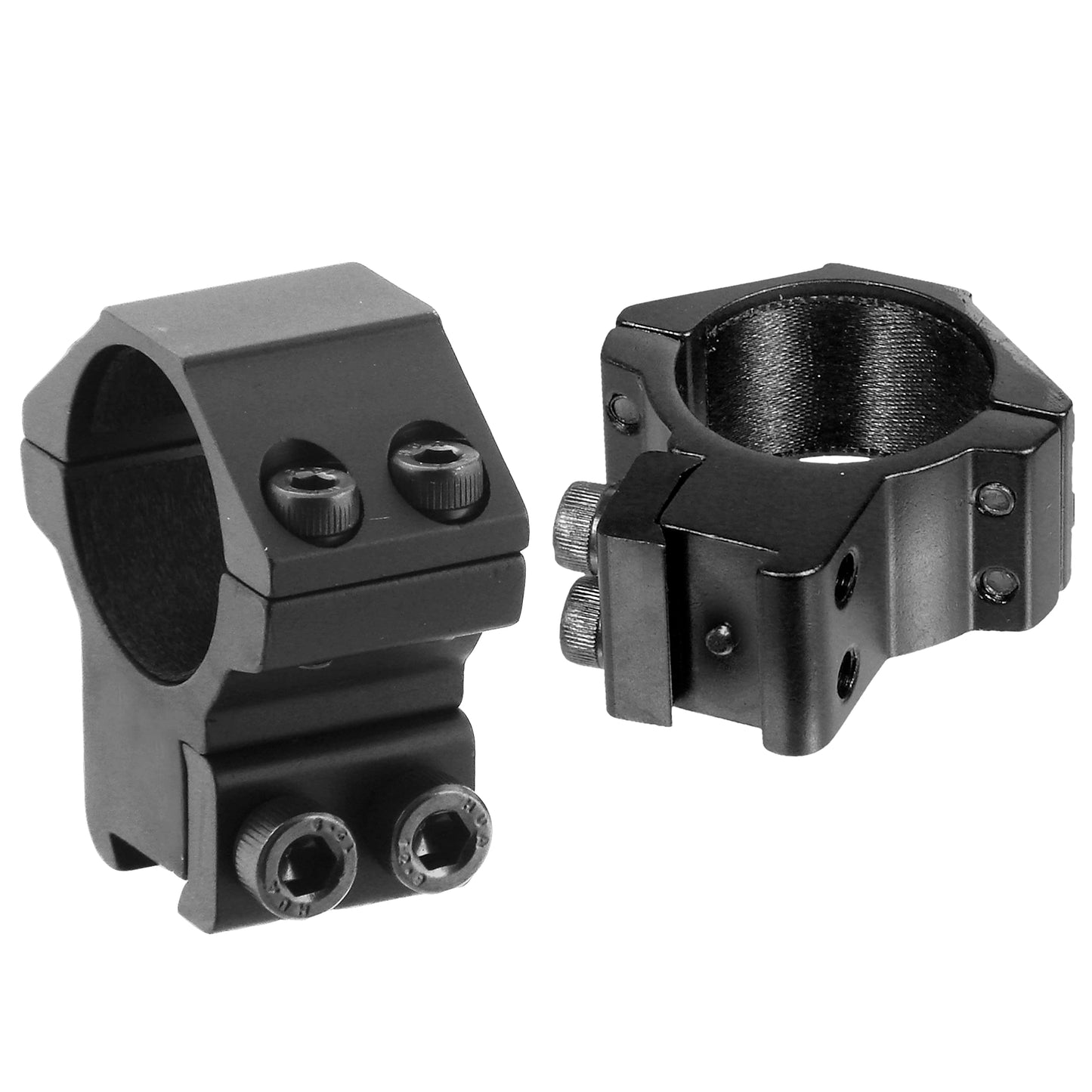 Accu-Shot UTG 30mm/2PCs Medium Profile Airgun Rings w/Stop Pin , Black