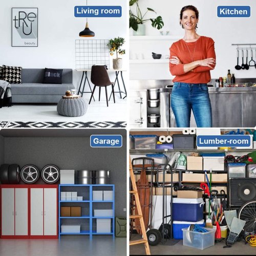 BestOffice | Heavy-Duty 6-Tier Wire Storage Shelves | 42x16x72 | Black | Adjustable Racks | Tool-Free Assembly, Holds Up to 1500 lbs