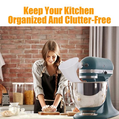 **KitchenAid Flour Funnel - Guided Pouring Attachment for 5-Quart Tilt-Head Mixers**