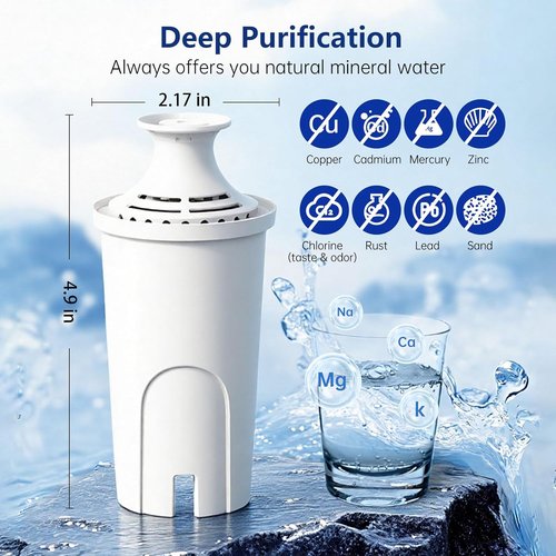 Brita® Water Filter Replacement - Reduces Chlorine & Improves Taste - Lasts Up to 2 Months (3 Pack)