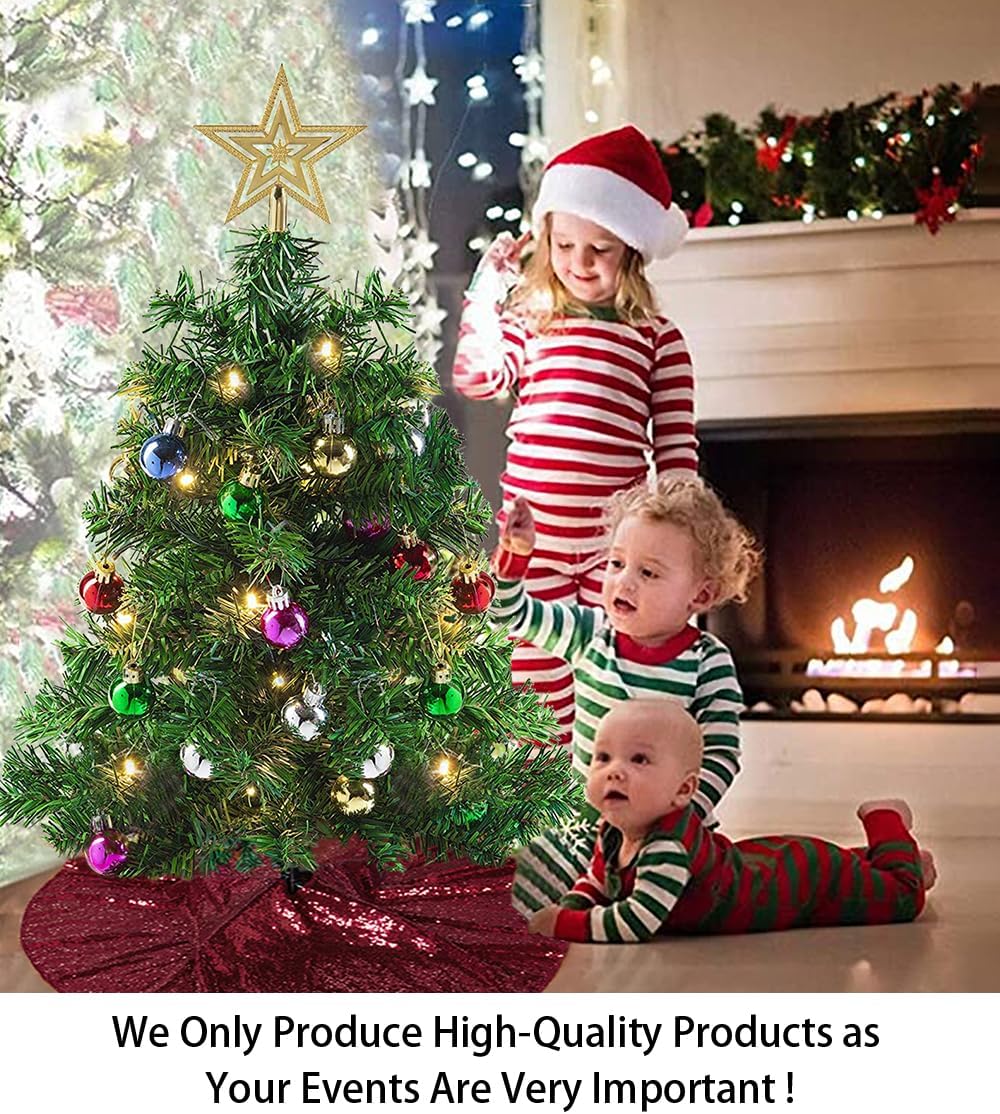 48-Inch Silver Sequin Christmas Tree Skirt - Reusable Holiday Decor for Festive Parties