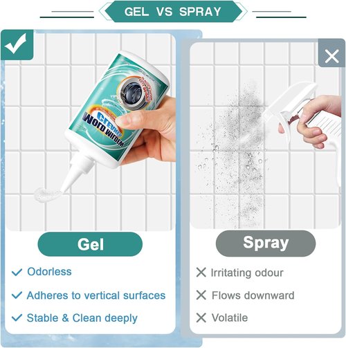Bleach Stain Remover Gel - Heavy-Duty Tile Grout Cleaner for Bathroom & Kitchen | 10 Oz Multipurpose
