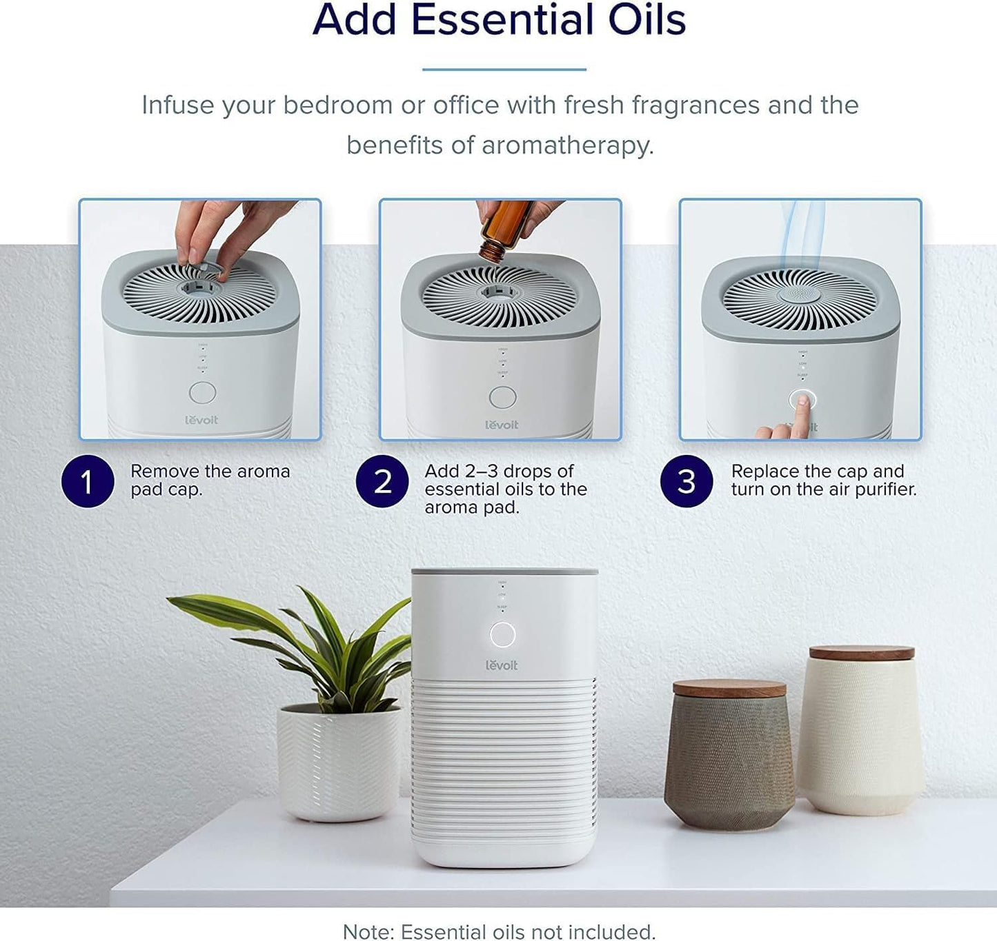LEVOIT Air Purifier Core Mini - LV-H128 Essential Oil Replacement Aroma Pads | 12-Pack