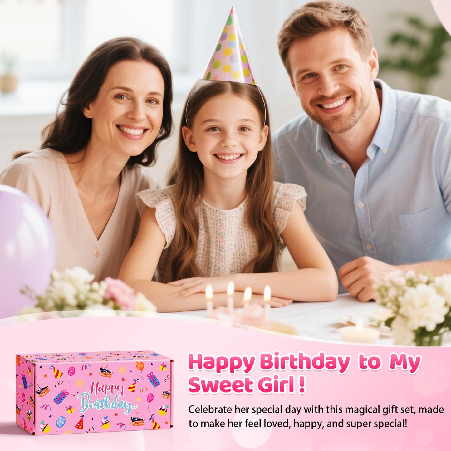 HAPPYPOP 13th Birthday Gifts for Girls - 13 Year Old Girl Birthday Set, Trendy Teen Girl Gifts for Granddaughter