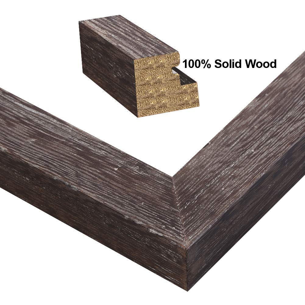 RPJC Solid Wood Poster Frame for Wall Mounting Display Photo14x18 Inch Driftwood Finish