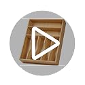 17-Inch Bamboo Drawer Organizer with 7 Slots - Extra Deep Utensil Tray for Flatware & Knives