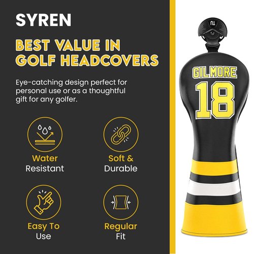 Gilmore Golf Head Cover - Premium Golf Club Protector - Headcover for Odyssey | Essential Golf Accessories for Men with Premium Club Protection | Funny Golf Accessories for Men (for-Hybrid)