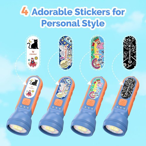 ETENWOLF AIR 3 Air Pump for Inflatables - Rechargeable Mini Flashlight with Fun Stickers
