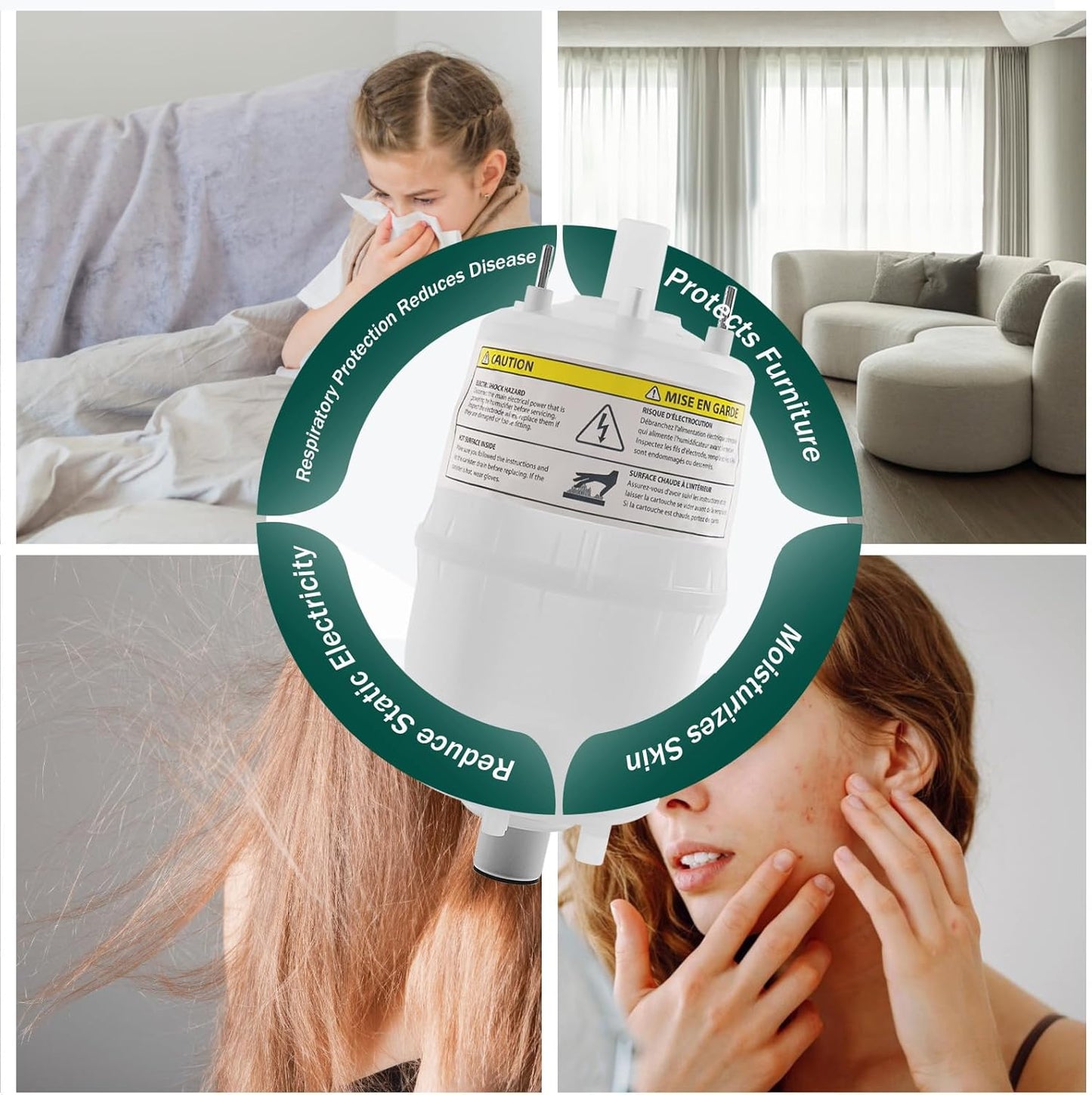 80 Steam Canister Replacement for Steam Humidifier Models 800 & 865 with Leak-Proof O-Ring (Single Pack)