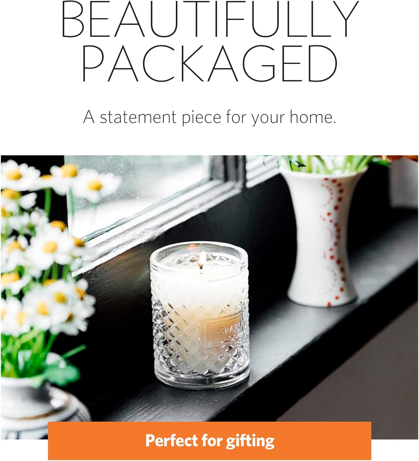 AGRARIA Scented Candles, 7 Oz, Long-Lasting Scented Candles for Home, Elegant Home Fragrance Gifts for Men and Women