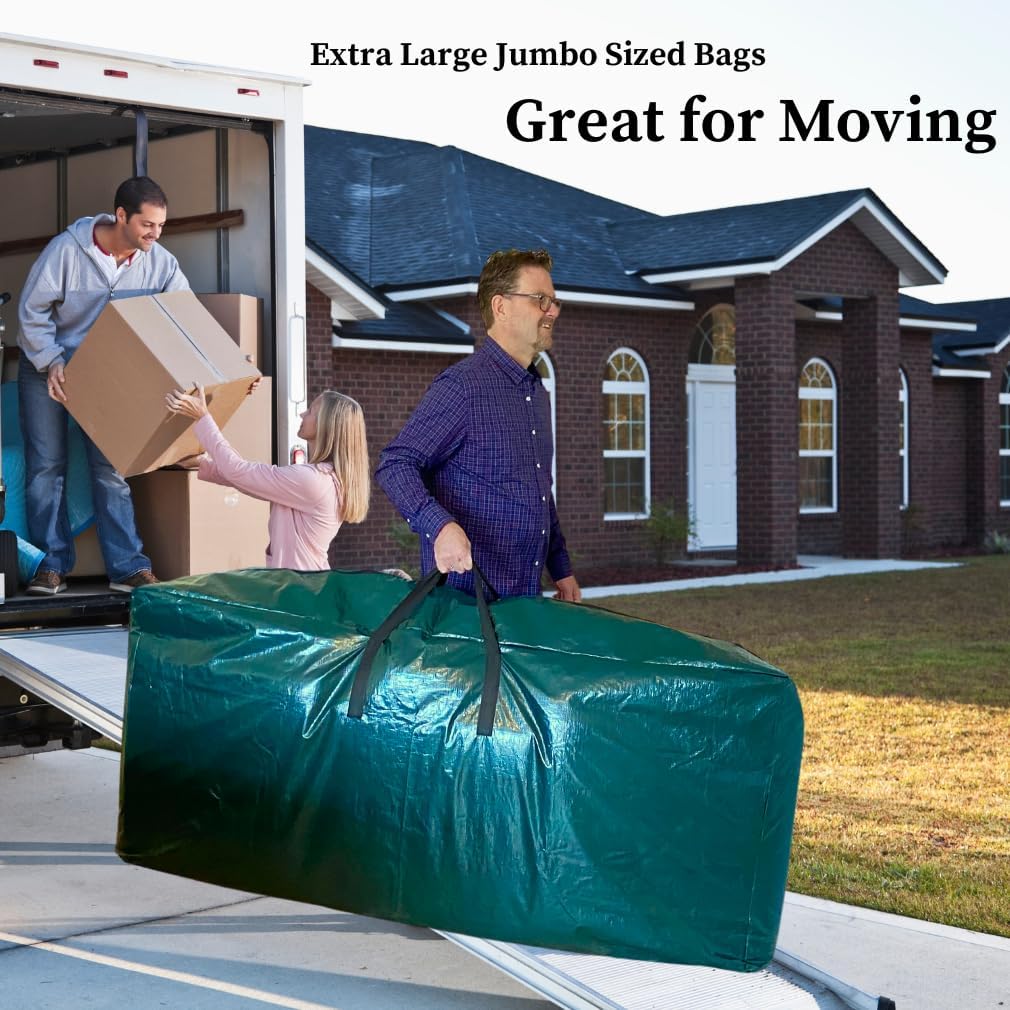 Extra Large Packing Bags for Moving - 5.5ft Storage Totes with Zippers & Handles for Cushions, Comforters, Camping