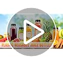 12 oz Reusable Plastic Juice Bottles Pack of 128 with Caps & Labels - Clear