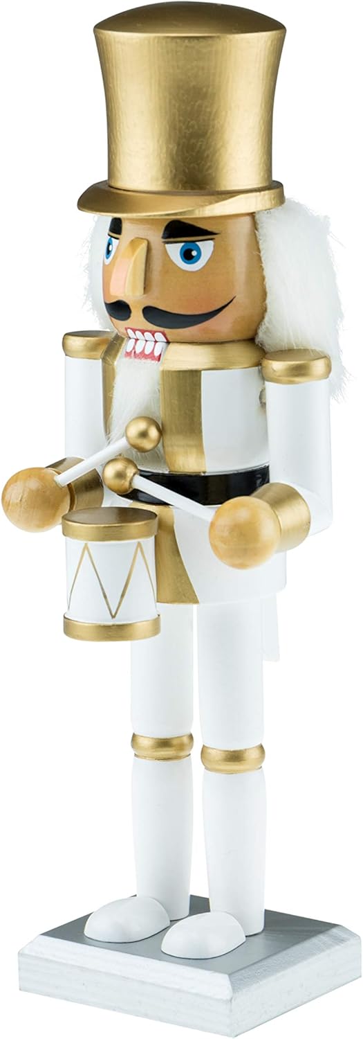 Red Prince 12-Inch Wooden Nutcracker - Festive Christmas Décor for Shelves & Tables