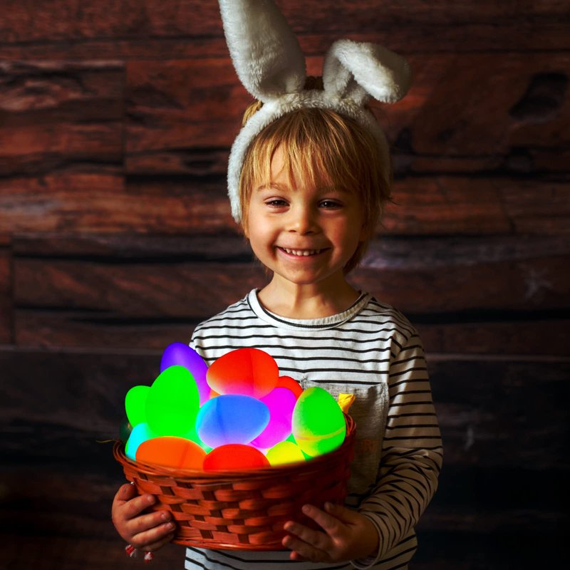 MGparty 72 Easter Glow Eggs with 108 Mini Glow Sticks for Kids Glow-in-The-Dark Easter Egg Hunt, Easter Basket Stuffers Fillers, Party Favors, Classroom Prizes, and Game Supplies