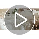 King Striped Cotton Linen-Like Sheet Set - Almond Milk Grey, Classic Stripes