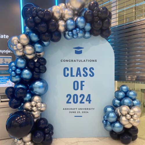Awenztech Metallic Blue Balloons 12 inch, Chrome Blue Latex Balloons 50pcs Party Balloons for Graduation Christening Baby Shower Birthday Party Decorations