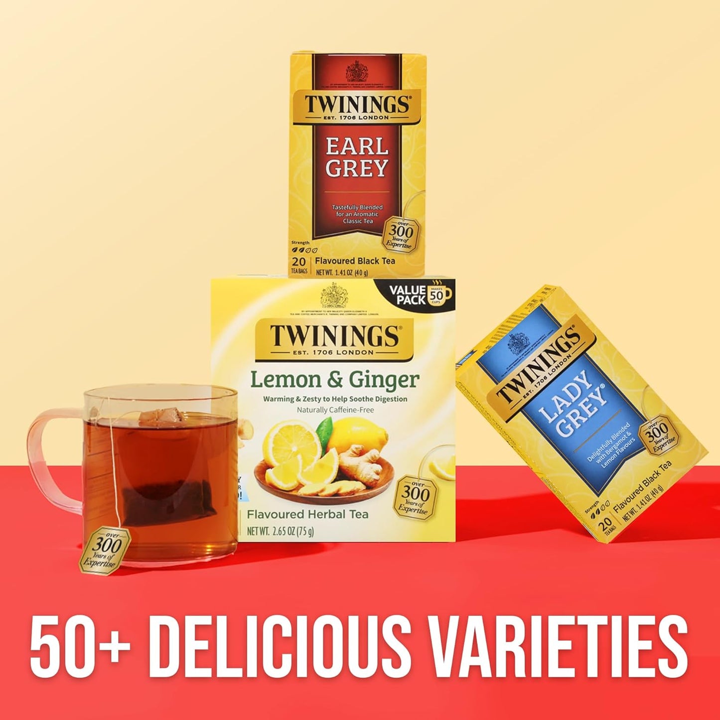 Twinings Earl Grey Tea Bags - Individually Wrapped, Citrus & Bergamot Flavor, 20 Count (Pack of 6)