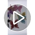 Gold Glitter Butterfly Decorations for Christmas Tree & Holiday Wreaths - 12 Pack, 5 Inch 3D Hollow Ornaments with Clips & Stems