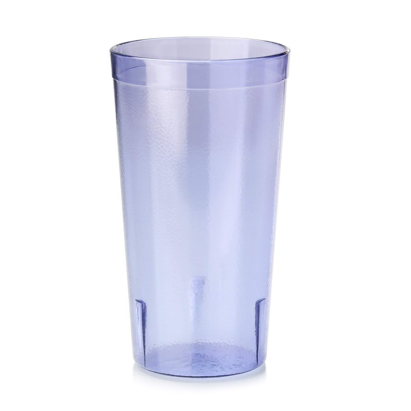 New Star Foodservice Restaurant-Grade Polycarbonate Beverage Tumblers, 16 oz, Blue, Set of 12