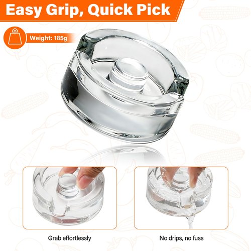 Hersolm Fermentation Kit for Wide Mouth Mason Fermenting Jar, 4 Glass Weights,4 Lids with Date Marker,4 Airlocks (No Jars) Complete Pickling Sauerkraut Kit