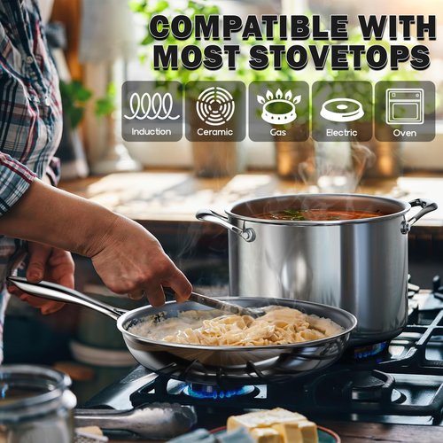 Cooks Standard Multi-Ply Clad Saucepan, 1.5 Quarts, Silver