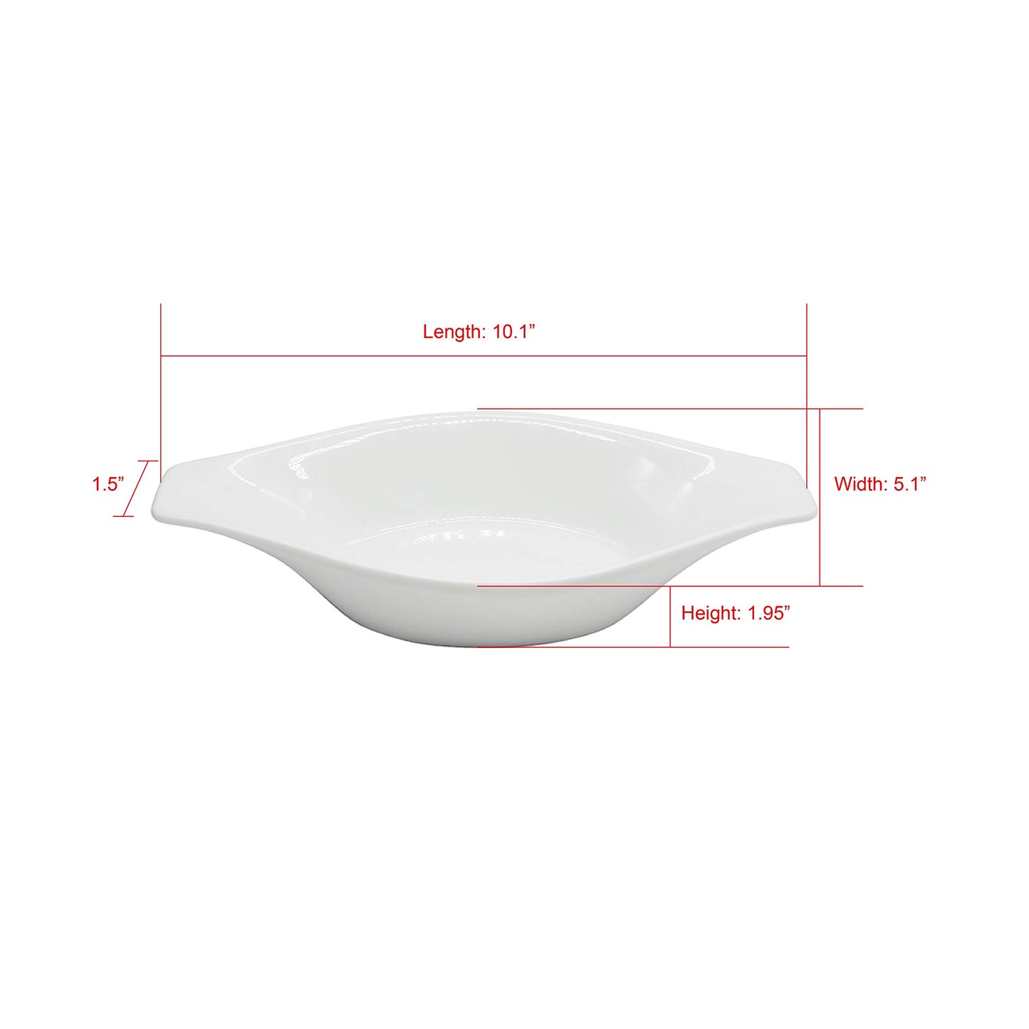 Chefcaptain Set Of 6 Porcelain Oval Casserole Dishes For Oven, 16 Oz Au Gratin Baking Dishes With Handles, Lead & Cadmium Free, Microwave Dishwasher Safe