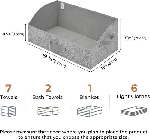 Granny Says Trapezoid Storage Bins - Versatile Closet Organizers & Dog Toy Bins | Gray, 3-Pack