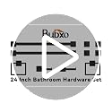 Matte Black Bathroom Accessory Set - 26 Inch 10 Pieces for Towel & Storage