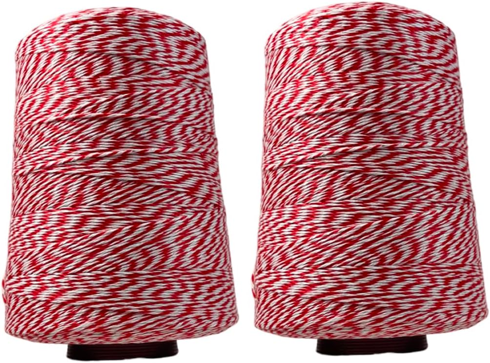 Baker's Twine Cone - 2300 ft Colorful String for Pastry Boxes, Gifts & Crafts - Blue/White