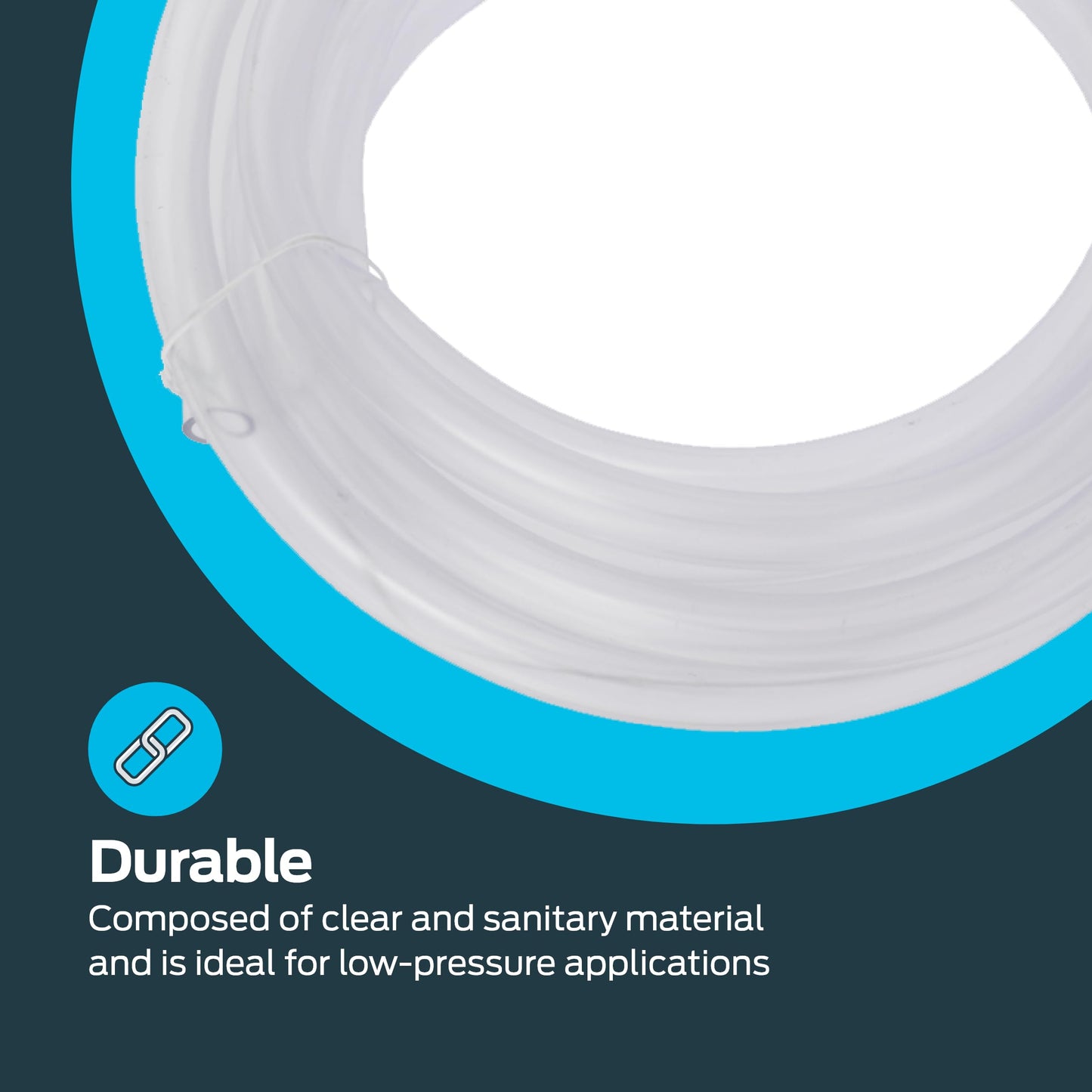 Eastman 3/8 Inch ID (1/2 Inch OD) PVC Clear Vinyl Tubing, 10 Foot Length, 98620