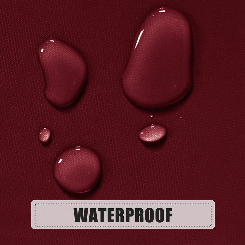 sancua 100% Waterproof Round PVC Tablecloth - 60 Inch - Oil Proof Spill Proof Vinyl Table Cloth, Wipe Clean Table Cover for Dining Tables, Buffet Parties and Camping, Burgundy