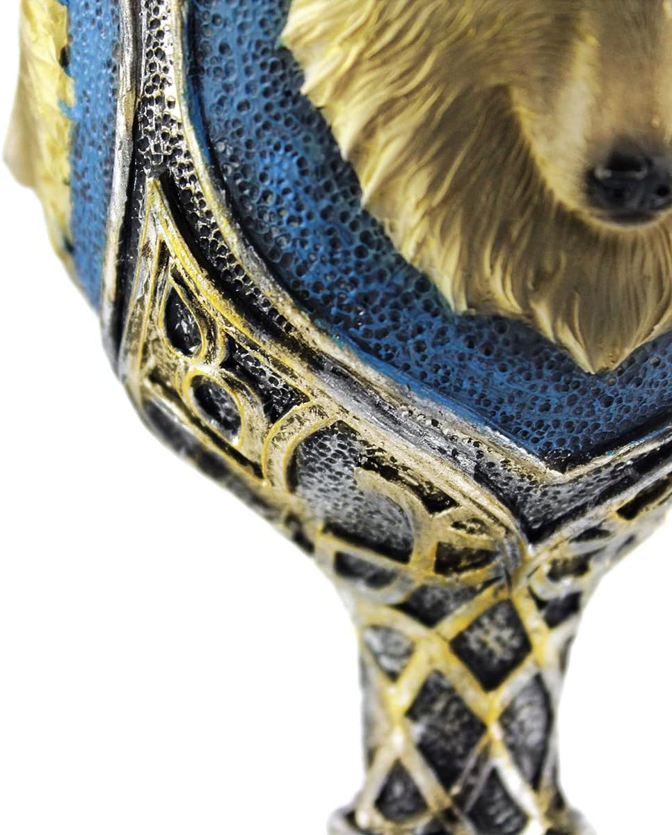 Stainless Steel Wolf Goblet - 3D Resin Wine Chalice Cup for Unique Occasions