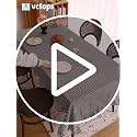 VCTops 70x134 in Black Plaid Farmhouse Tablecloth - 70x134 Rectangular Cotton Linen, Washable