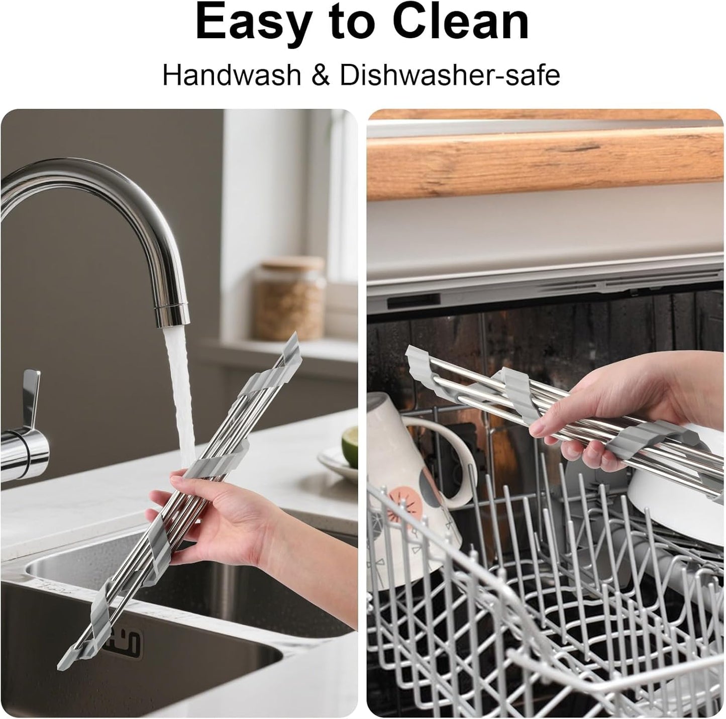 Skiennix Corner Sink Caddy - Triangle Dish Drying Rack & Sponge Holder | Stainless Steel Organizer