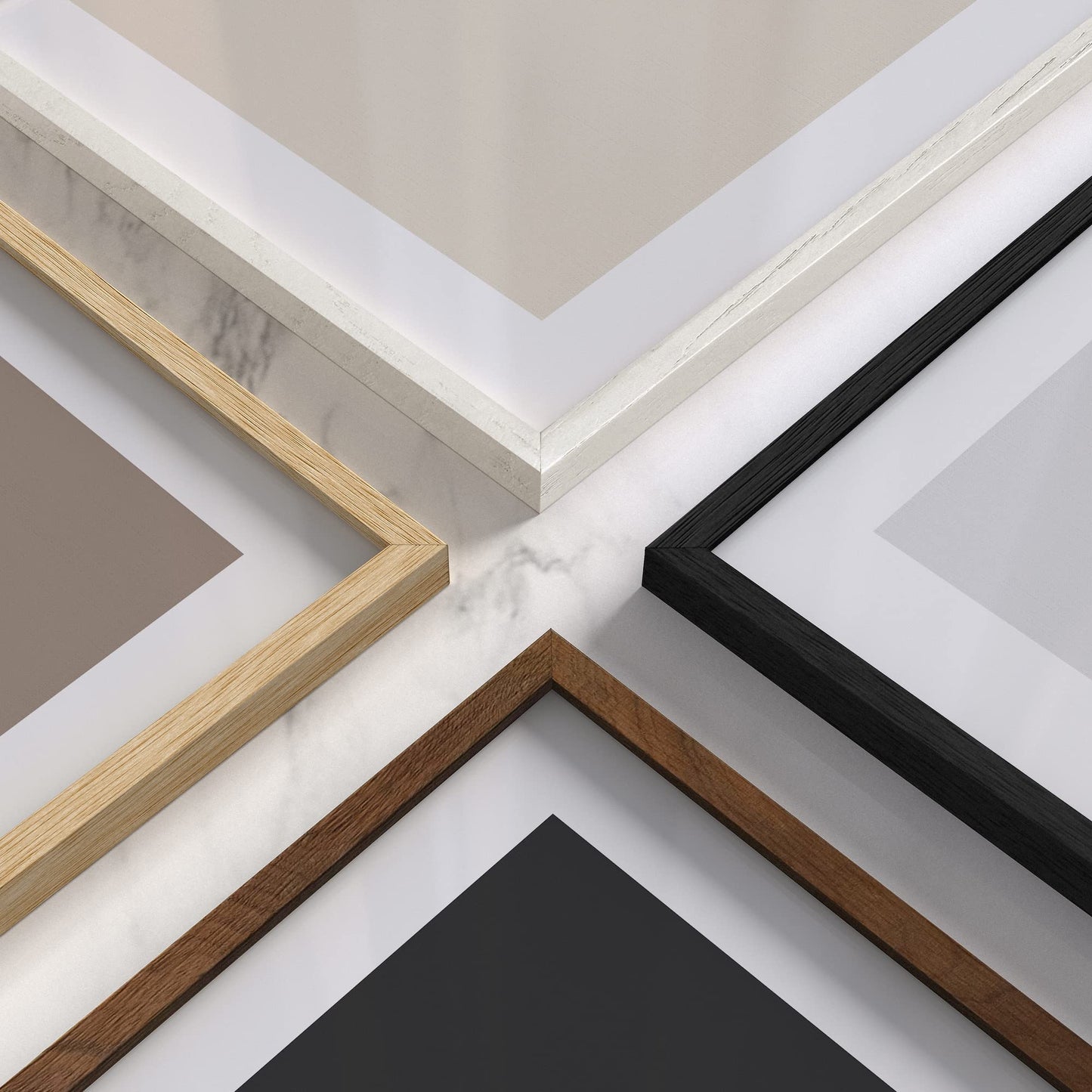 HAUS AND HUES 12"x16" Black Oak Wood Frames - Basic Black Poster Frame, 12 x 16 Poster Frame, Black Poster Frame, Frame for Poster, Frame for Wall Art, 12x16 Poster Frame, 12x16 Black Frame