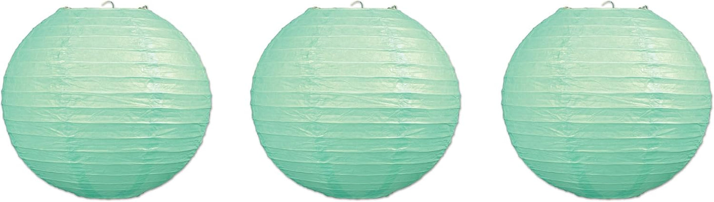 Lavender Paper Lanterns - 3 Pack Decorative Hanging Ceiling Decor for Birthdays, Showers & Events