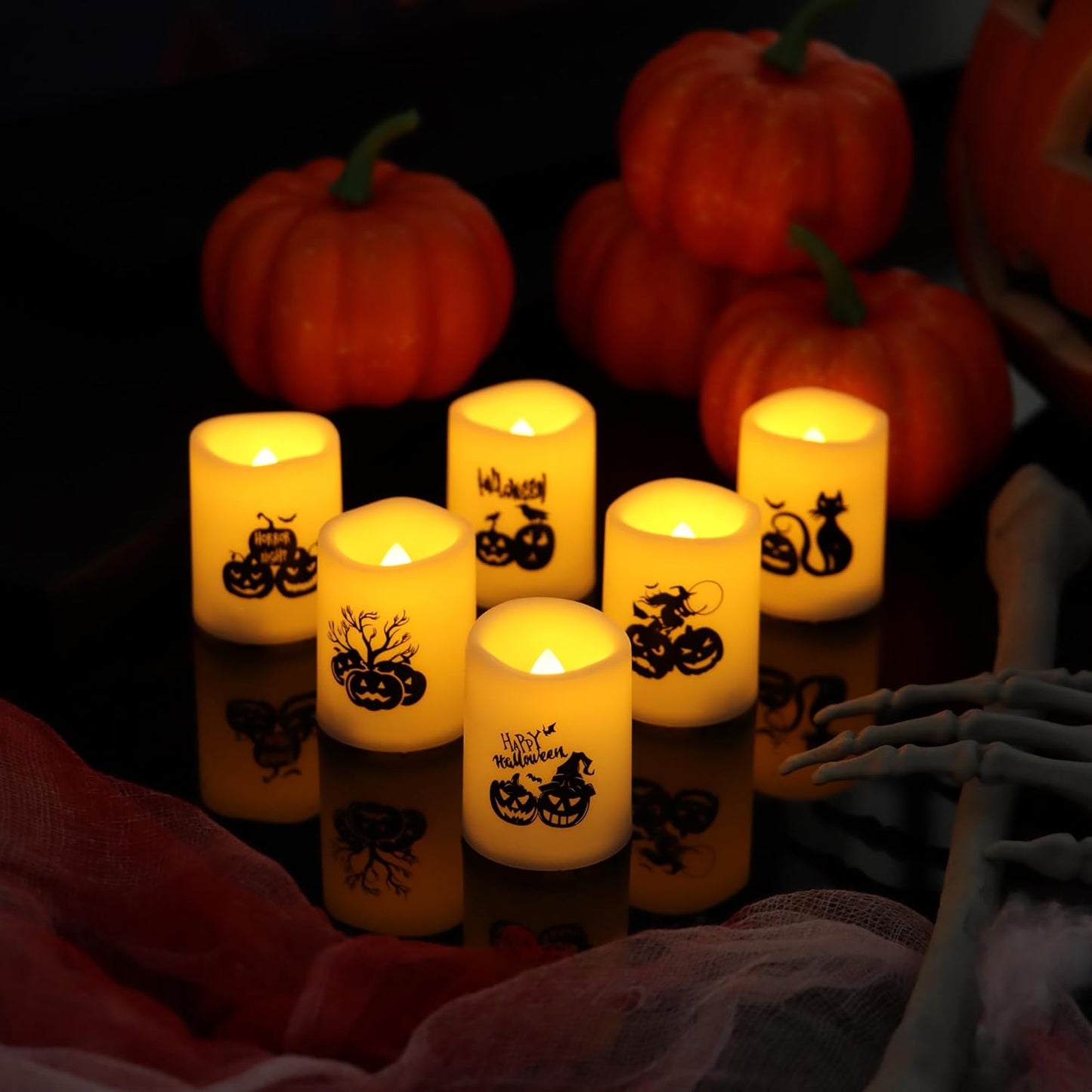 12 PCS LED Flameless Votive Candles - Long-Lasting Battery Operated with 120+ Hours Life