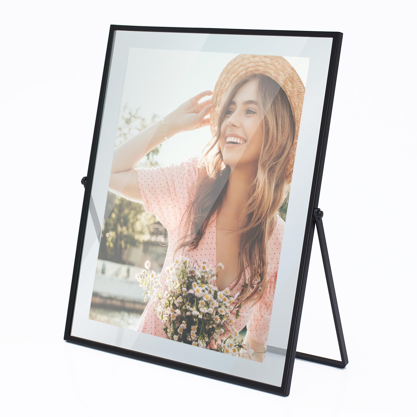 MIMOSA MOMENTS Black Metal Floating 8x10 Picture Frame