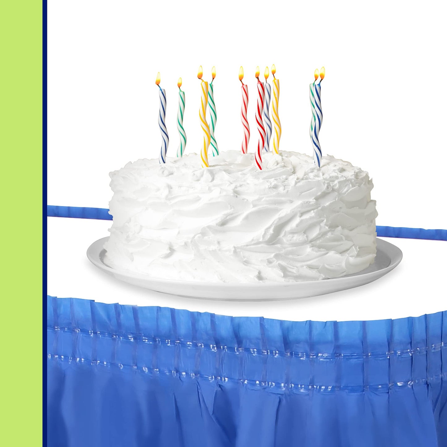 Party Dimensions Plastic Table Skirt, 29-Inches by 14-Feet - Blue - 1 Pack
