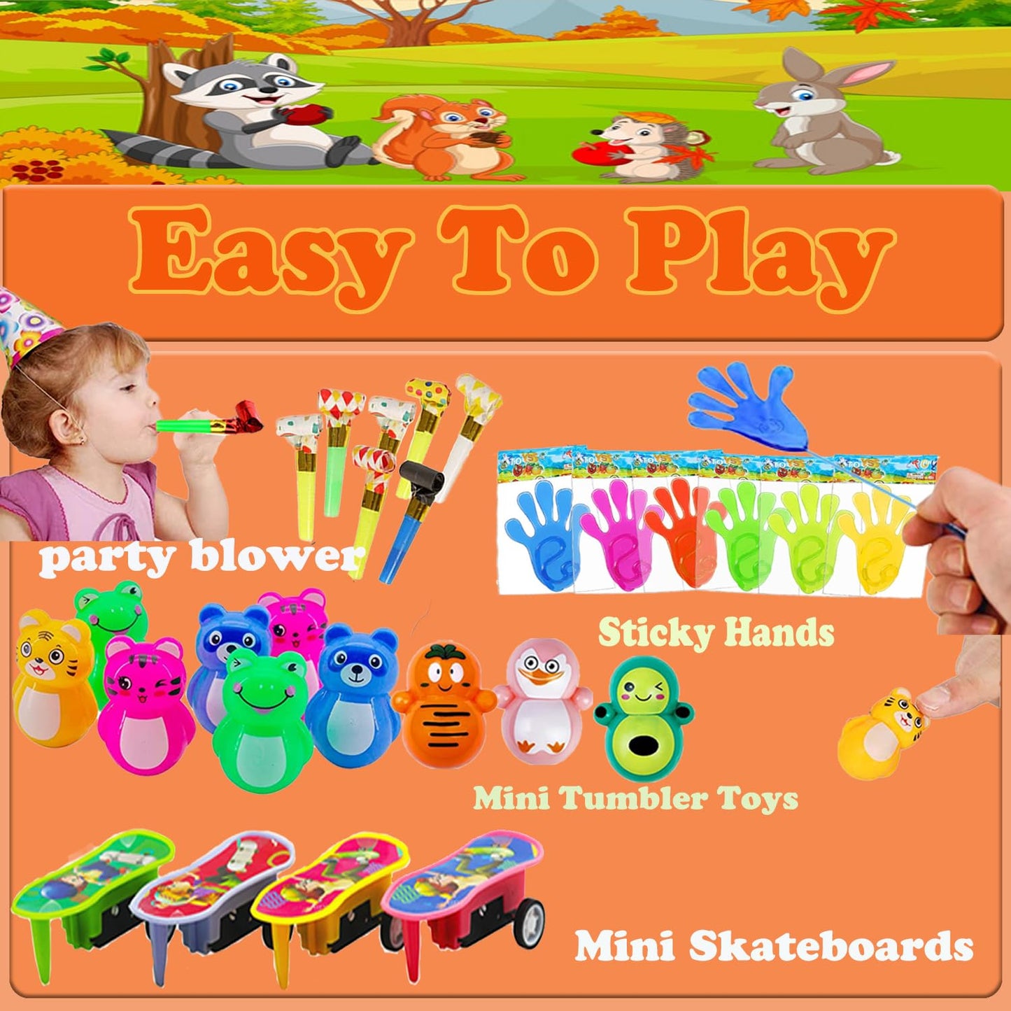 YOAUSHY 127 Pcs Party Favors for Kids, Easter Egg Fillers, Treasure Box Toys for Classroom, Prizes Box Toys Classroom, Goodie Bags Stuffer Pinata Fillers, Treasure Chest Toys