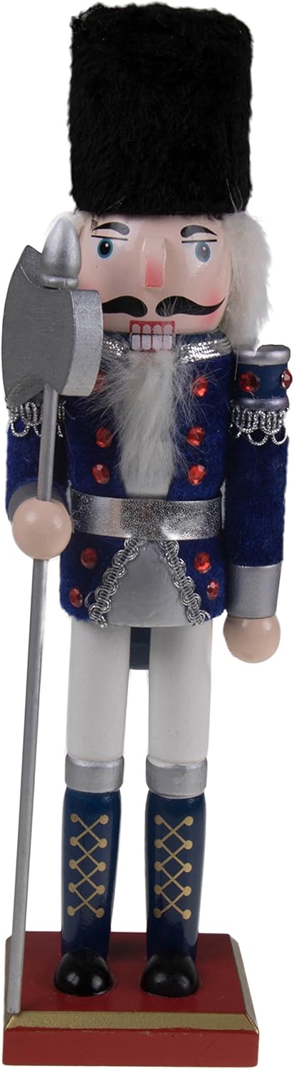 Red Prince 12-Inch Wooden Nutcracker - Festive Christmas Décor for Shelves & Tables
