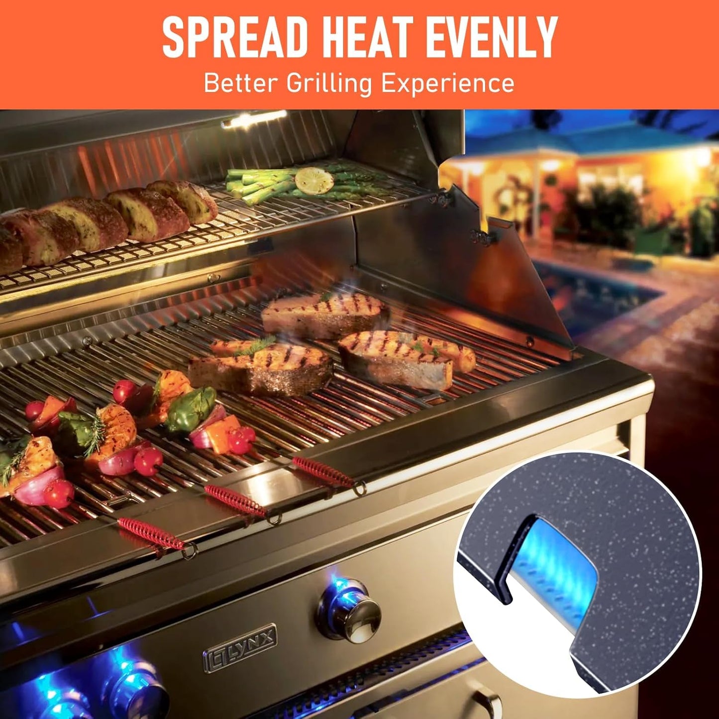 Weber Spirit 2 Grill Parts - 15.3" Flavorizer Bars & 16GA Porcelain Enameled Heat Plates | Perfect Fit for GS4 Spirit II Series