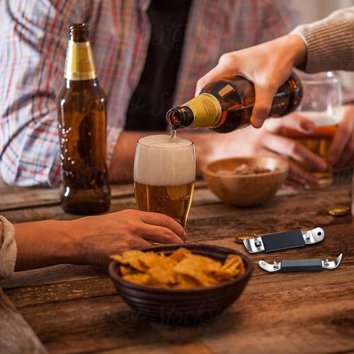 HANCELANT Magnetic Bottle Openers - Classic Stainless Steel Can Tapper | 3-Piece Set for Camping & Travel