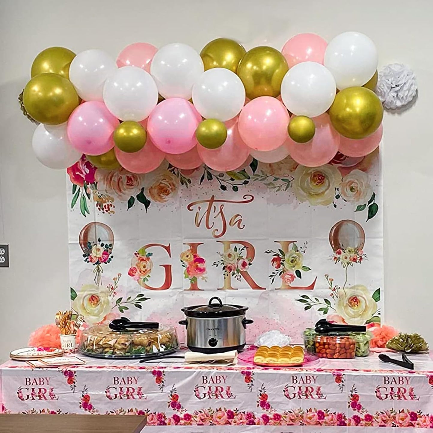 Pink Gold Balloons Set - 12 Inch Latex Balloons with Confetti | Perfect for Bridal Showers & Birthdays